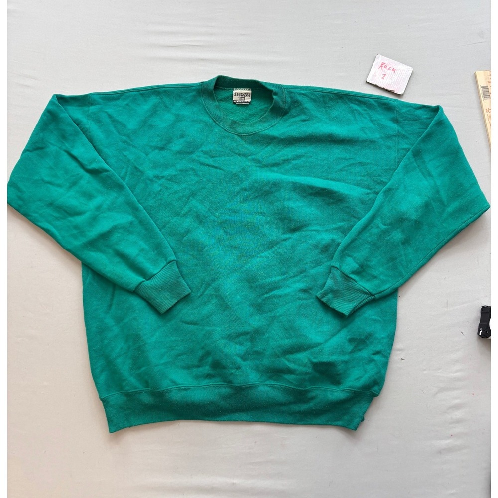 Vintage Lee Sturdy Sweats Heavyweight Crewneck Sweatshirt Teal Green XXL Mens